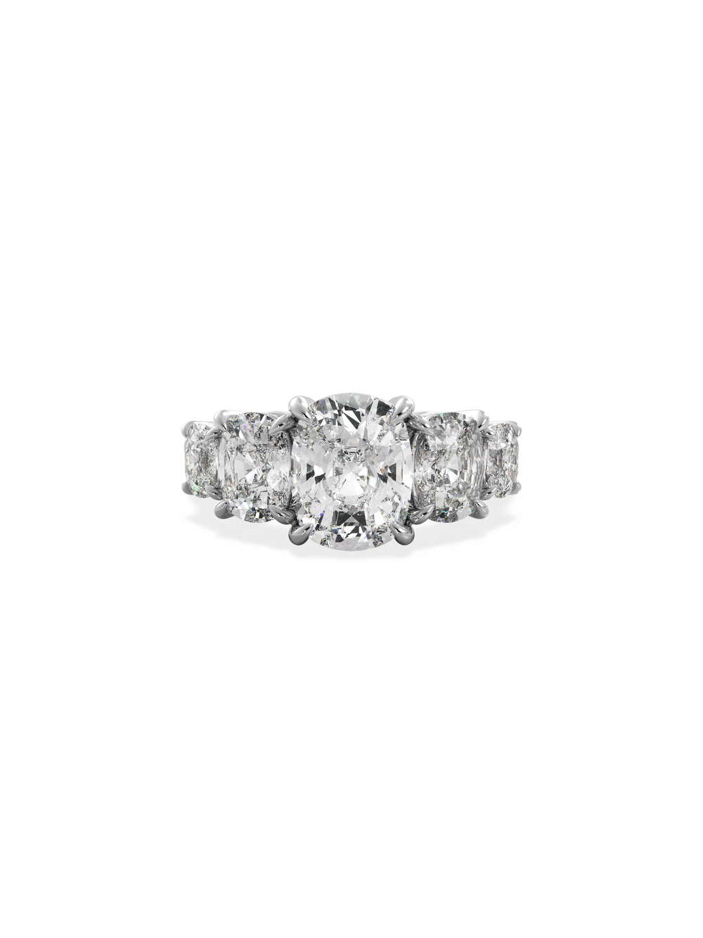Elongated Cushion Signature Five-Stone Ring - View 