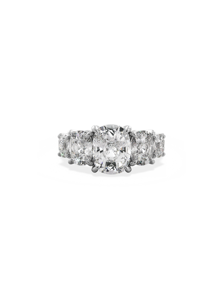 Elongated Cushion Signature Five-Stone Ring