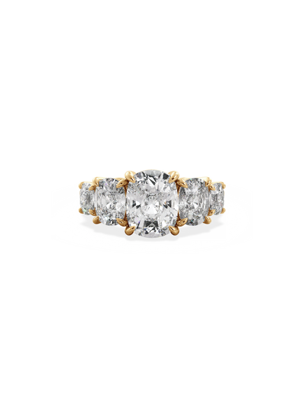 Elongated Cushion Signature Five-Stone Ring