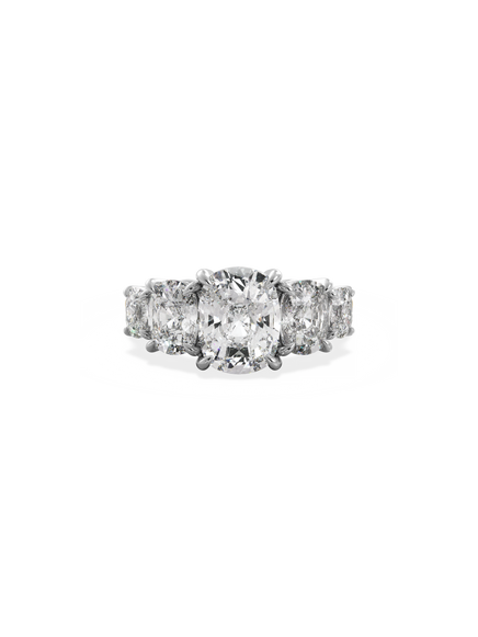 Elongated Cushion Signature Five-Stone Ring