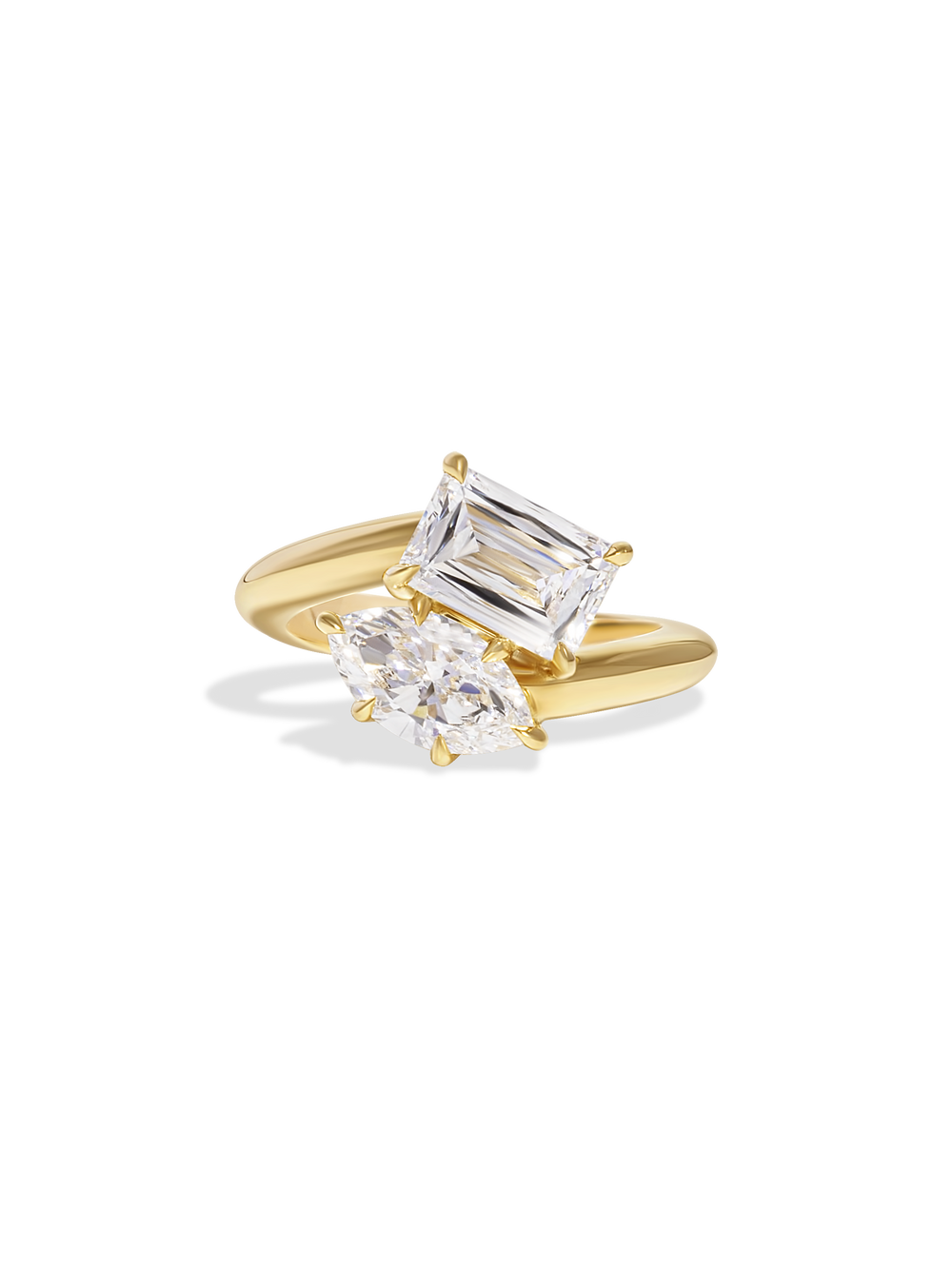 3.21cttw Marquise & Radiant Jean Toi et Moi Ring - View 