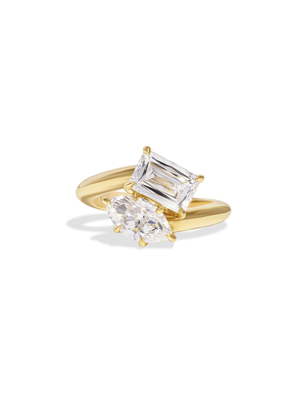 3.21cttw Marquise & Radiant Jean Toi et Moi Ring
