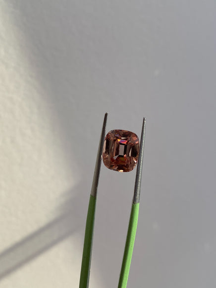 4.13ct Peach Cushion Zircon