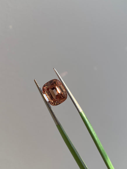 4.13ct Peach Cushion Zircon