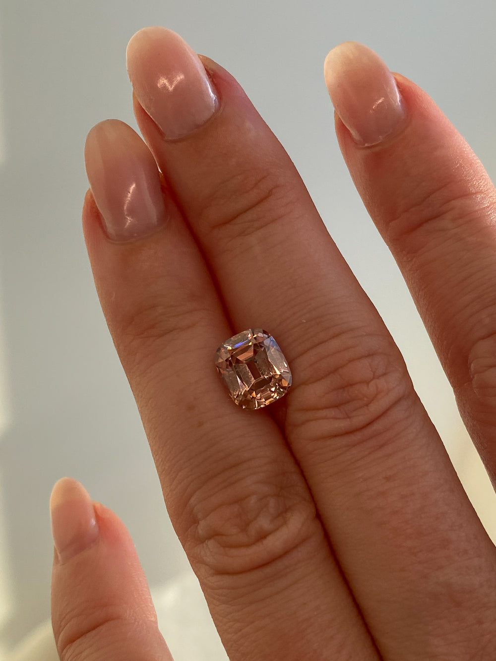 4.13ct Peach Cushion Zircon - View 