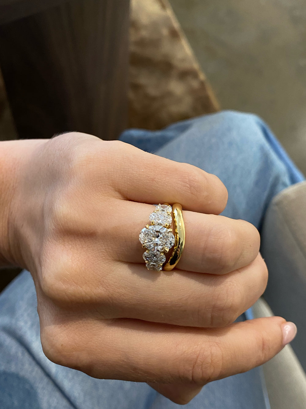 Bold Contour Ring - View 
