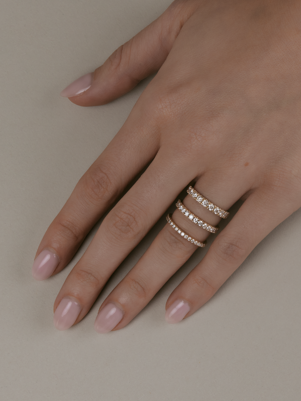 Shimmer Ring - 1/2 Pavé - View 