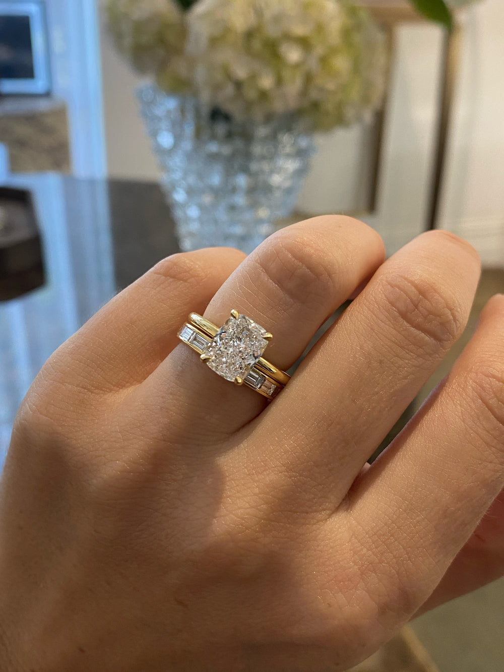 Elongated Cushion Ceremonial Solitaire Ring - View 