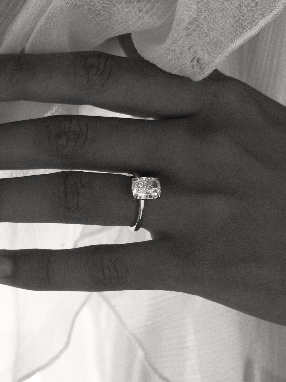 Elongated Cushion Ceremonial Solitaire Ring - View 