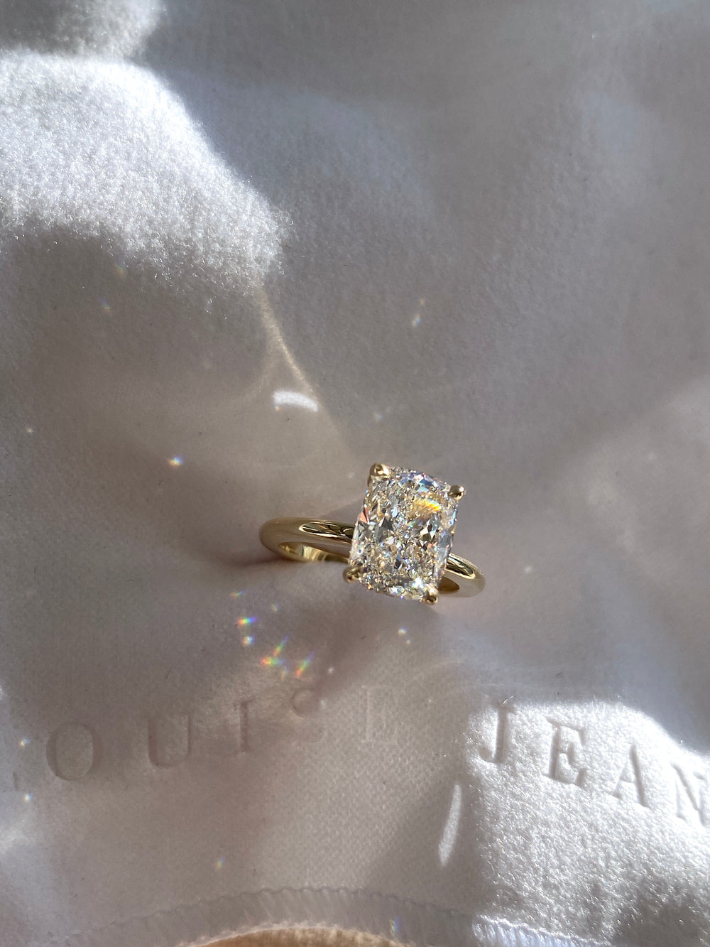 Elongated Cushion Ceremonial Solitaire Ring - View 
