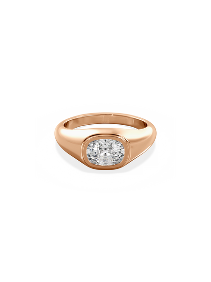 Elongated Cushion Signet Ring