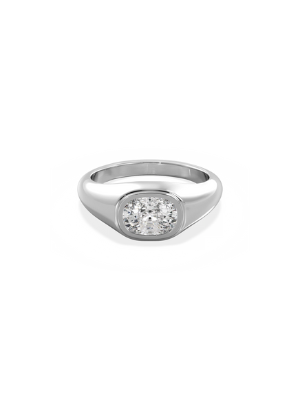 Elongated Cushion Signet Ring