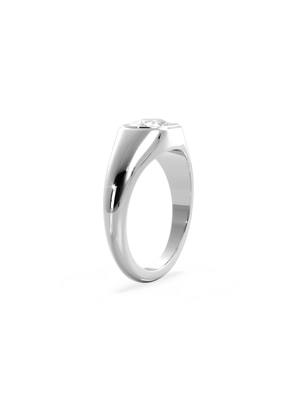 Elongated Cushion Signet Ring - View 