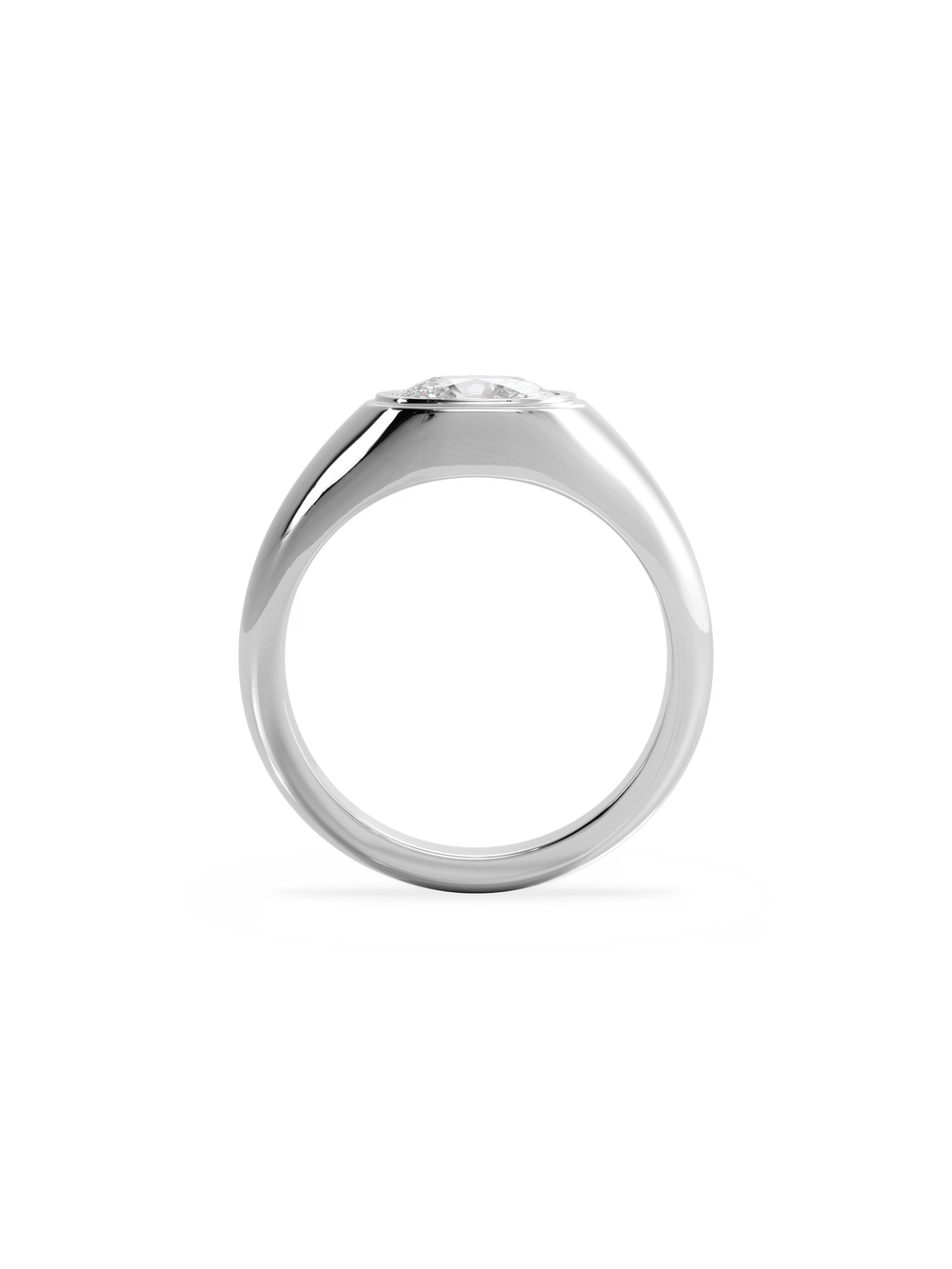 Elongated Cushion Signet Ring - View 