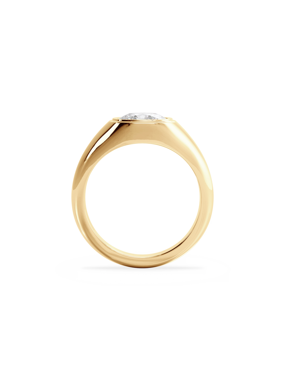 Elongated Cushion Signet Ring - View 