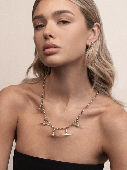 Gemstone T-Bar Pendant