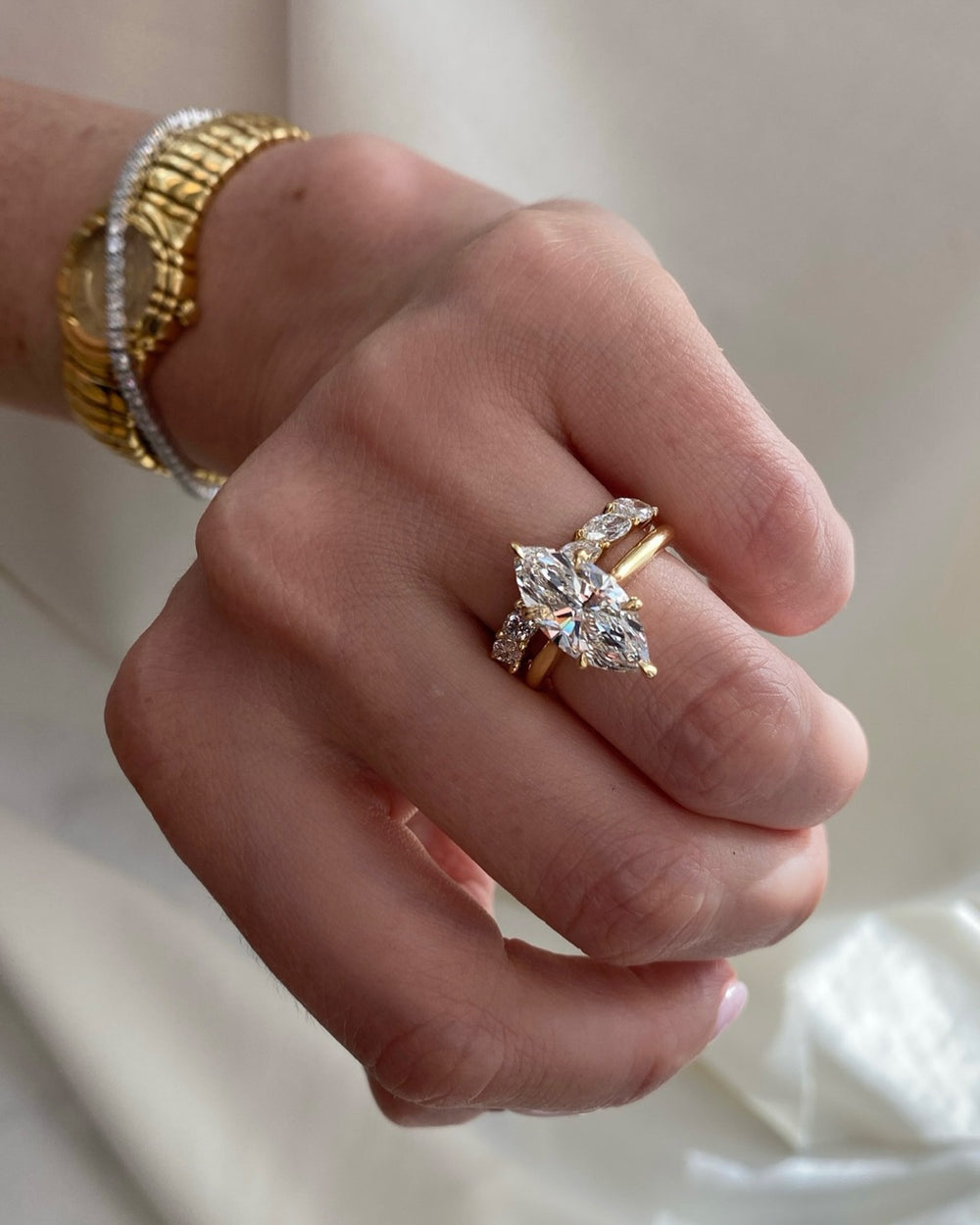 Marquise Classic Solitaire Ring - View 
