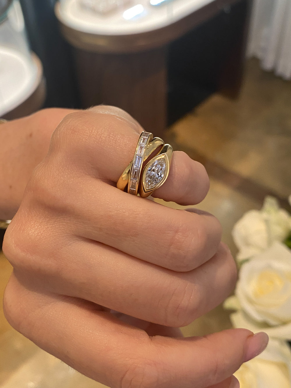Marquise Signet Ring - View 