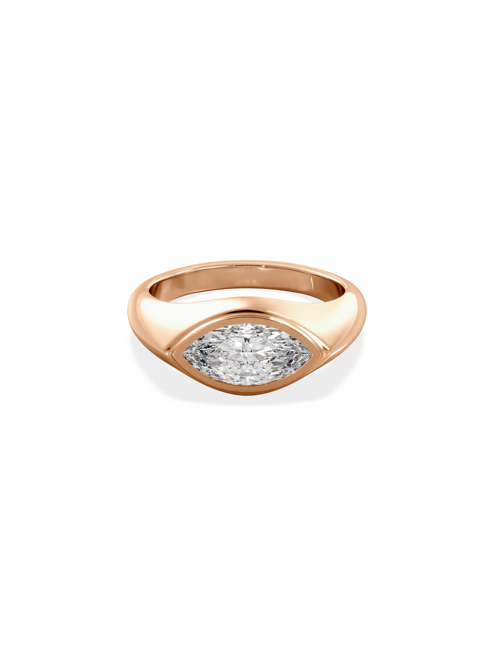Marquise Signet Ring - View 