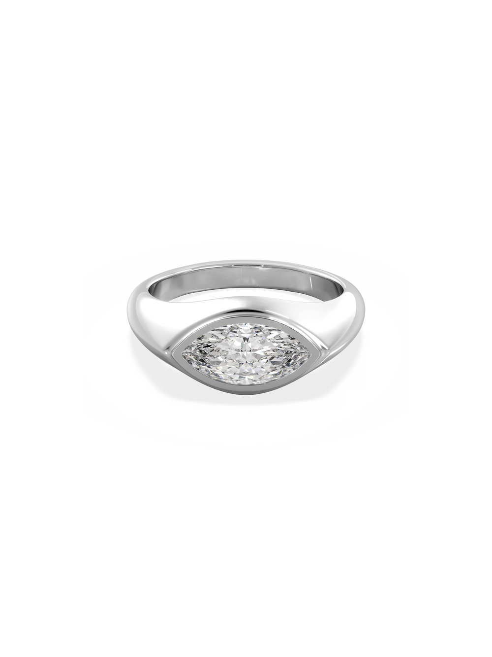 Marquise Signet Ring - View 