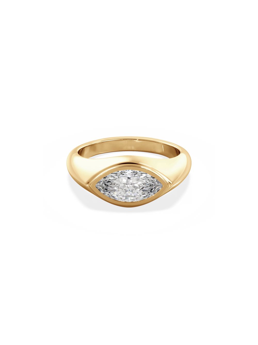 Marquise Signet Ring - View 
