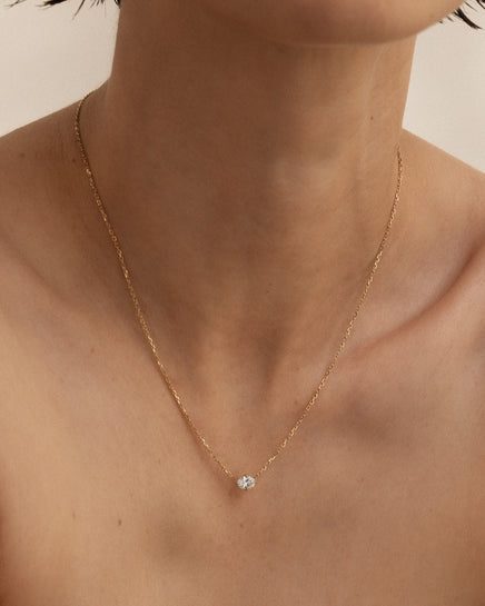 Oval Diamond Necklace