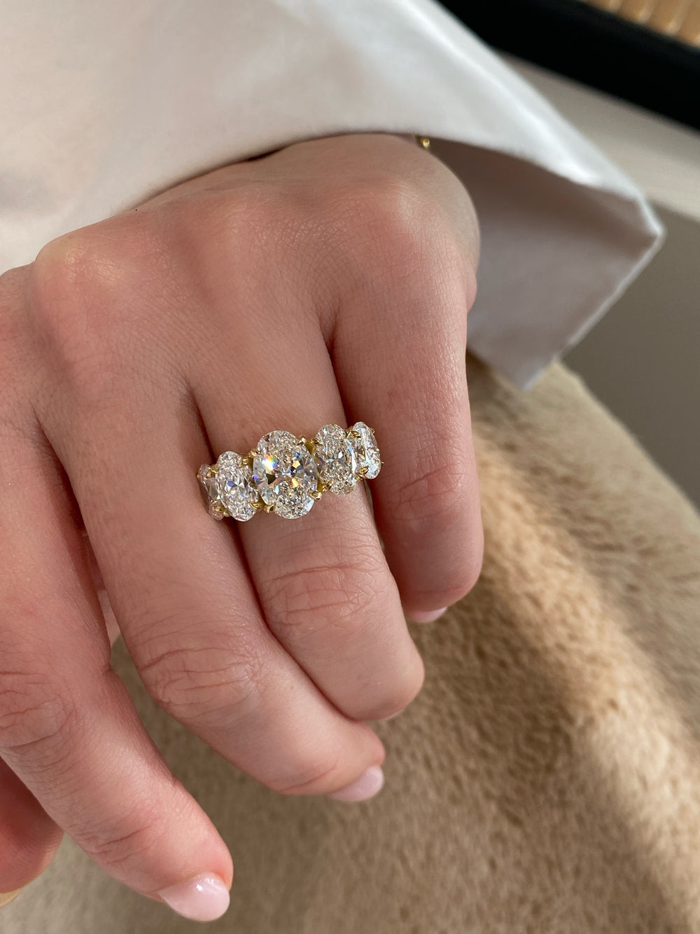 Oval Signature Five-Stone Ring - View 