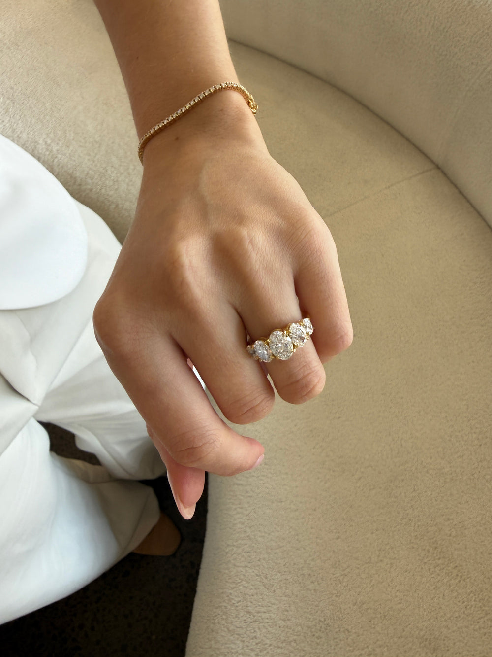 Oval Signature Five-Stone Ring - View 
