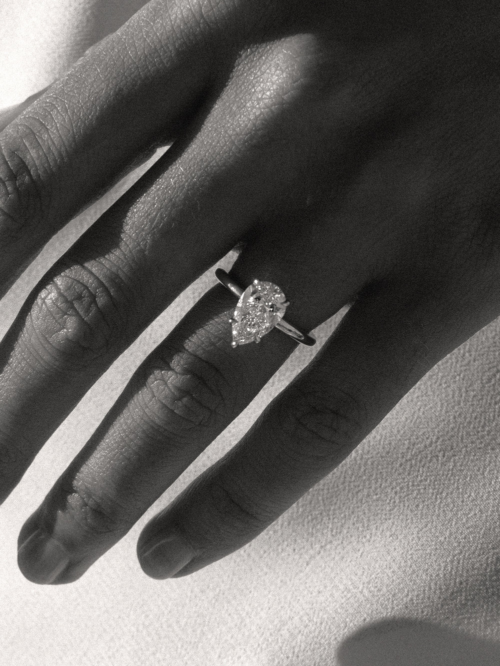 Pear Ceremonial Solitaire Ring - View 
