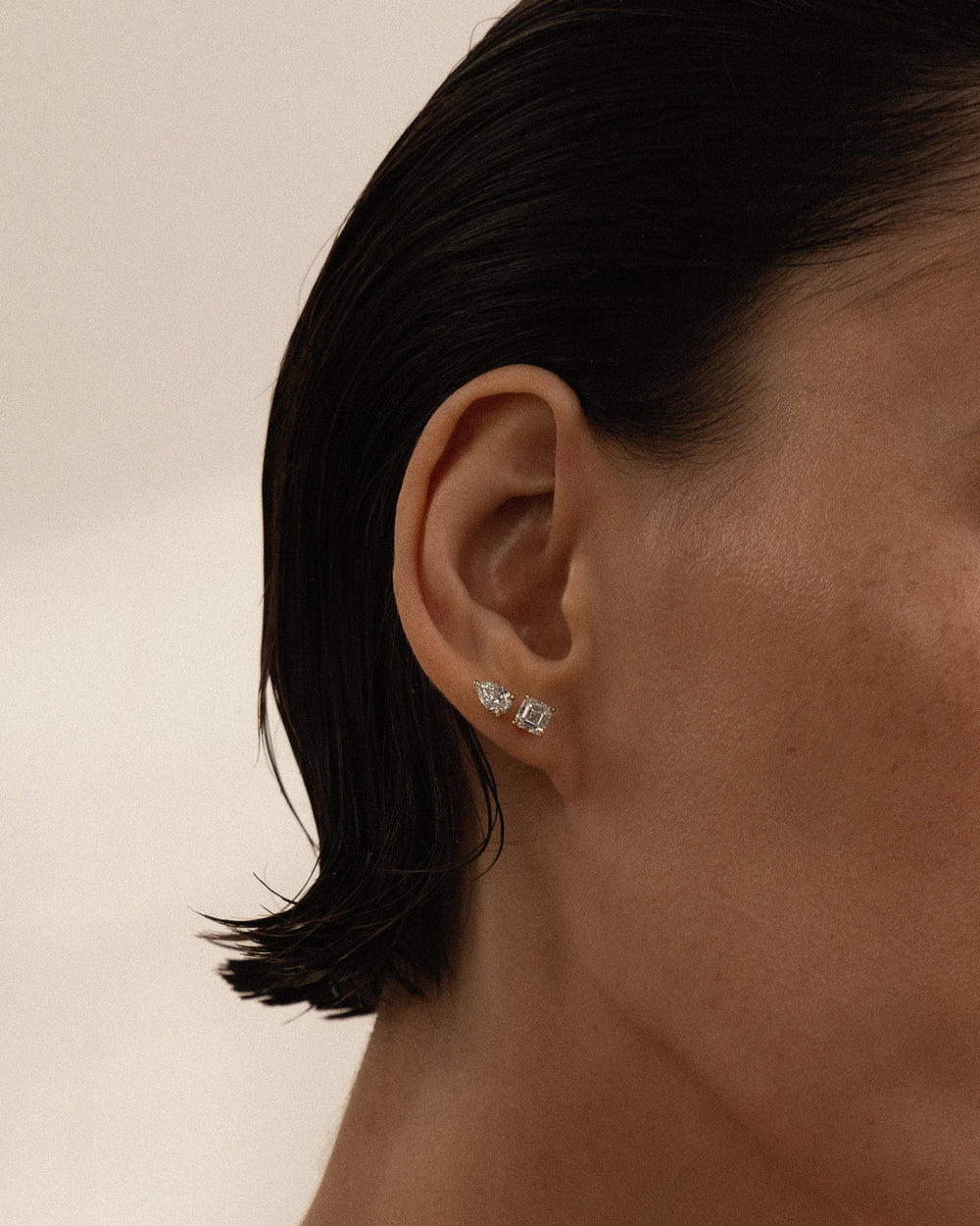 Pear Diamond Studs - View 