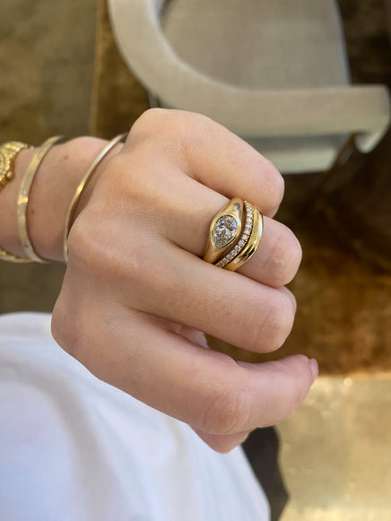 Pear Signet Ring