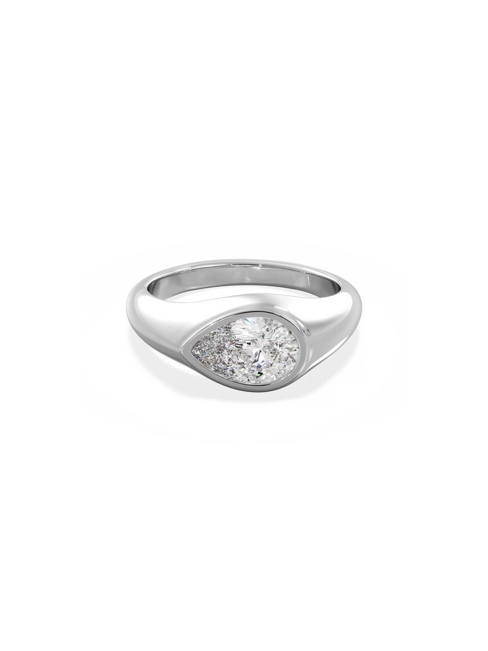 Pear Signet Ring - View 