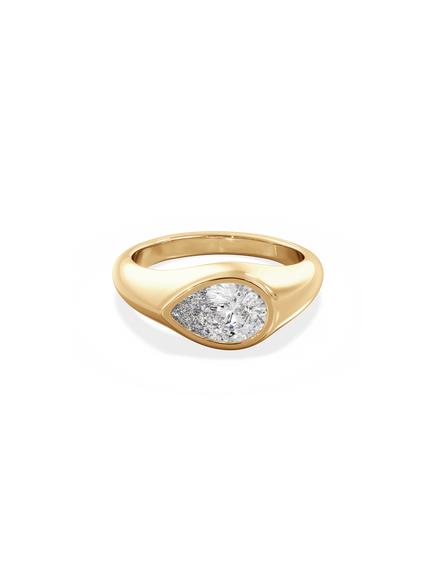 Pear Signet Ring
