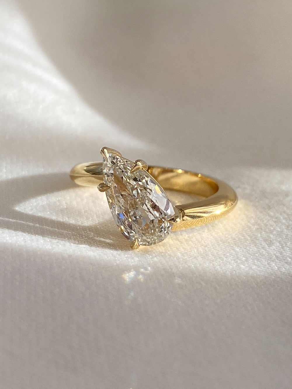 Pear Jean Solitaire Ring - View 