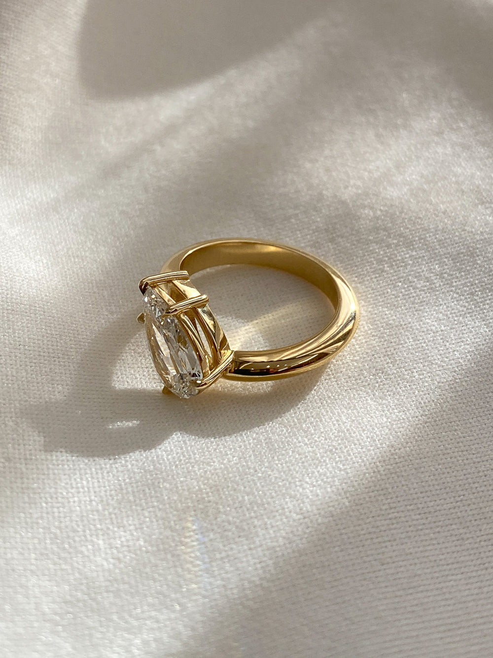 Pear Jean Solitaire Ring - View 