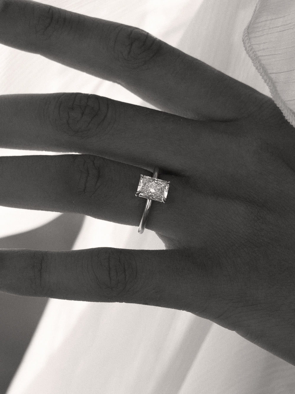 Radiant Ceremonial Solitaire Ring - View 