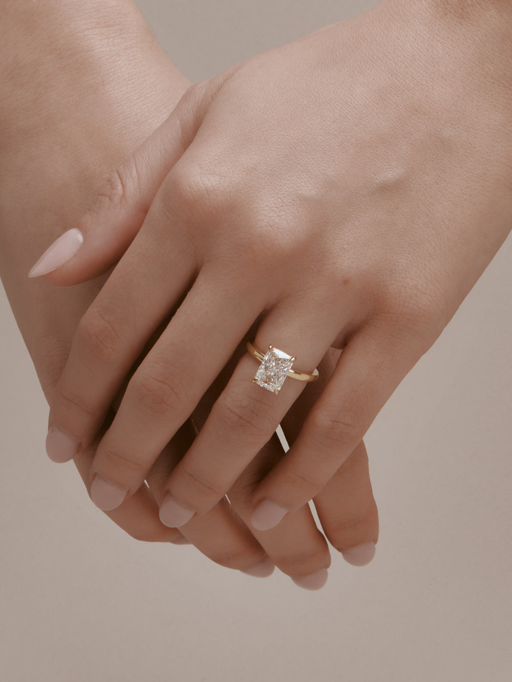 Radiant Ceremonial Solitaire Ring - View 
