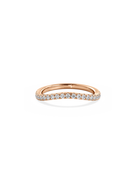 Contour Shimmer Ring - 1/2 Pavé