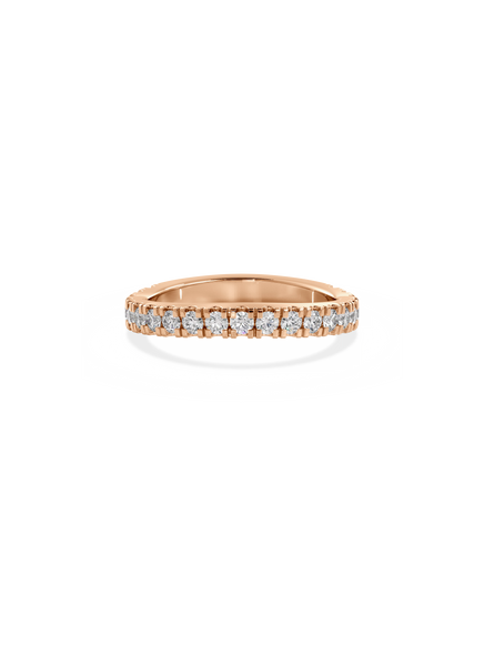 Contour Shimmer Ring - 3/4 Pavé