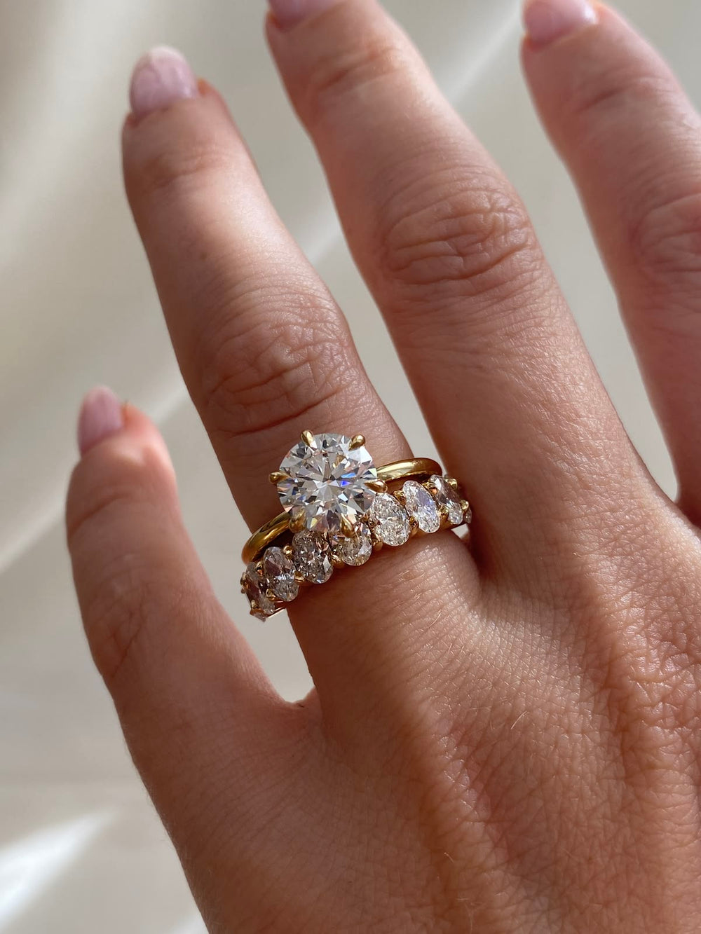 Round Ceremonial Solitaire Ring - View 