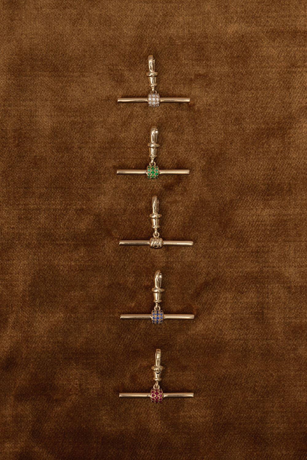 Gemstone T-Bar Pendant - View 