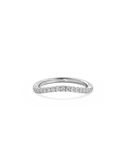 Contour Shimmer Ring - 1/2 Pavé