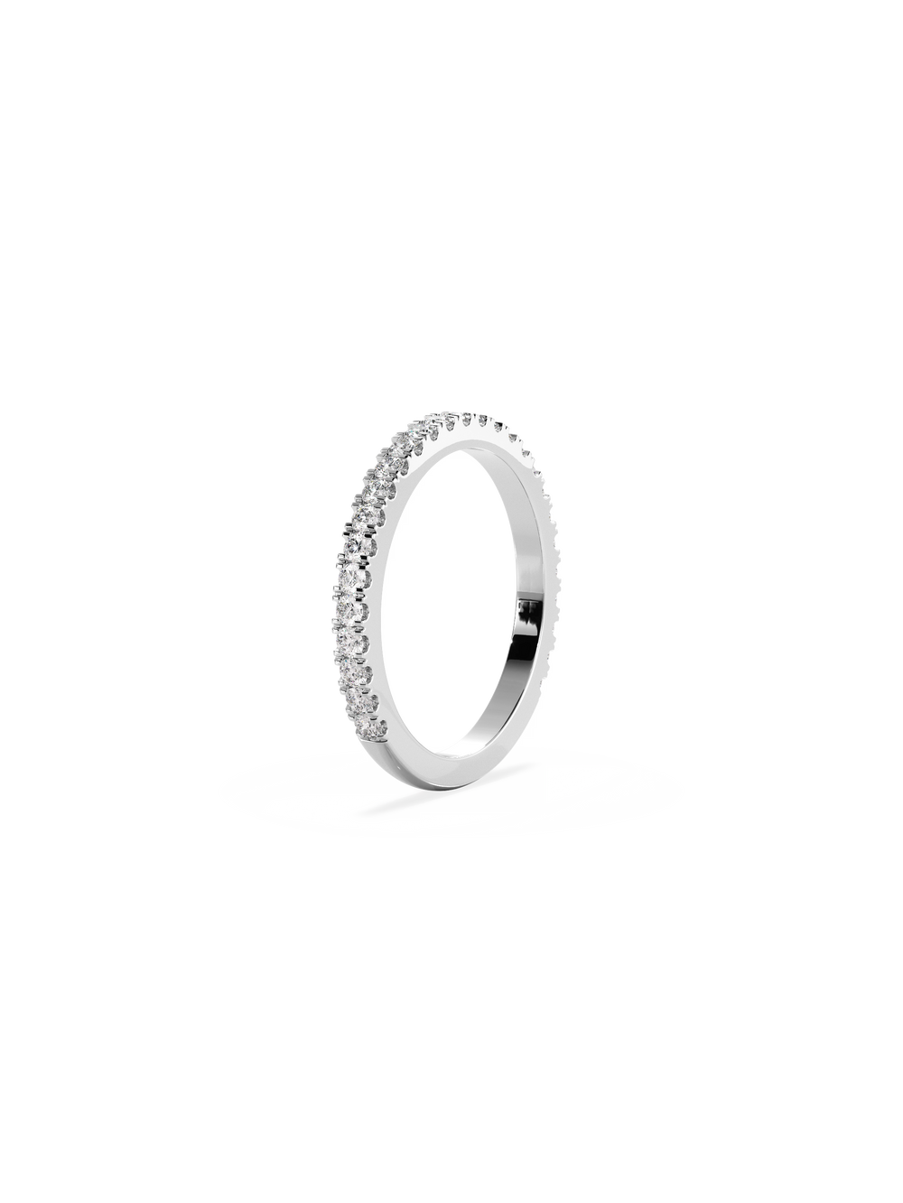 Shimmer Ring - 3/4 Pavé