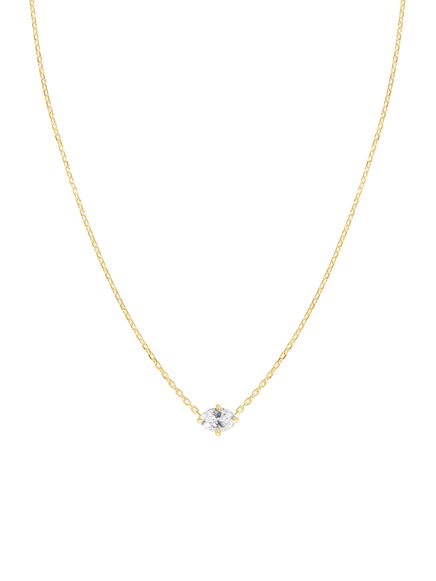 Oval Diamond Necklace