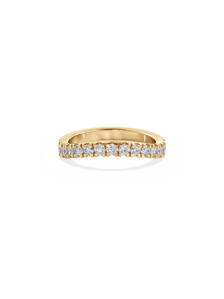 Contour Shimmer Ring - 1/2 Pavé