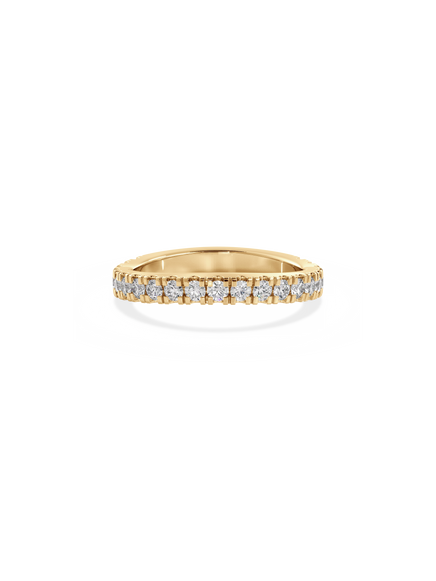 Contour Shimmer Ring - 3/4 Pavé