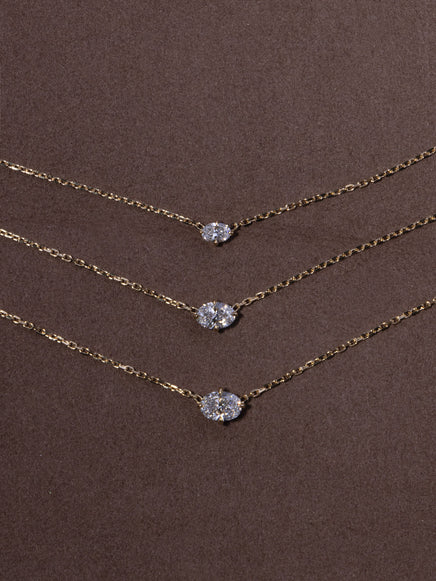 Oval Diamond Necklace