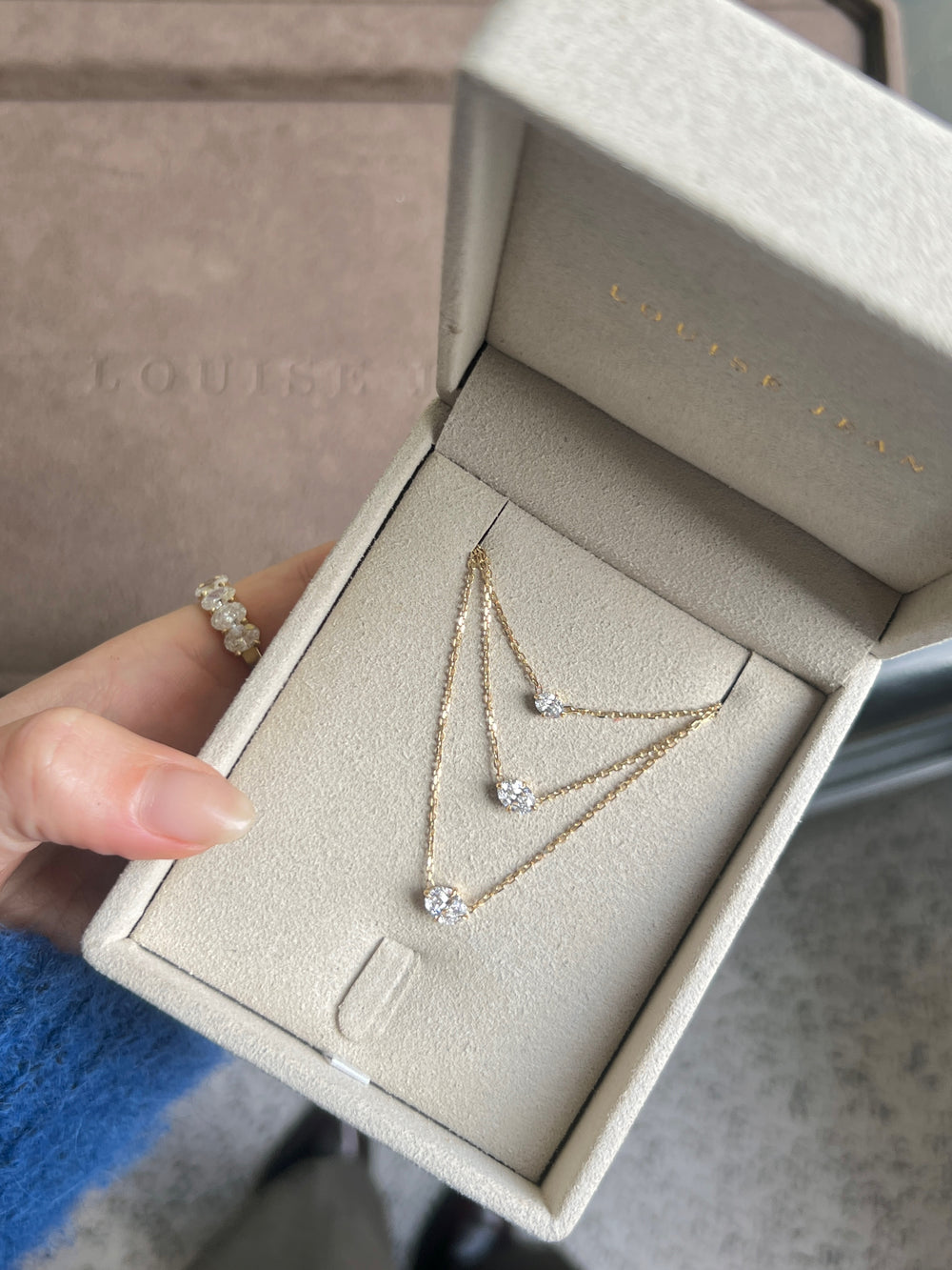 Oval Diamond Necklace - View 