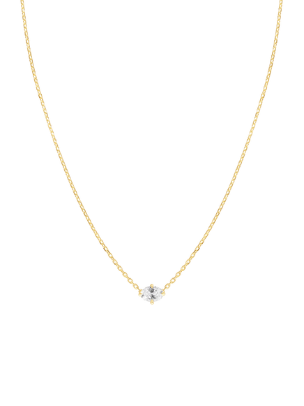 Oval Diamond Necklace