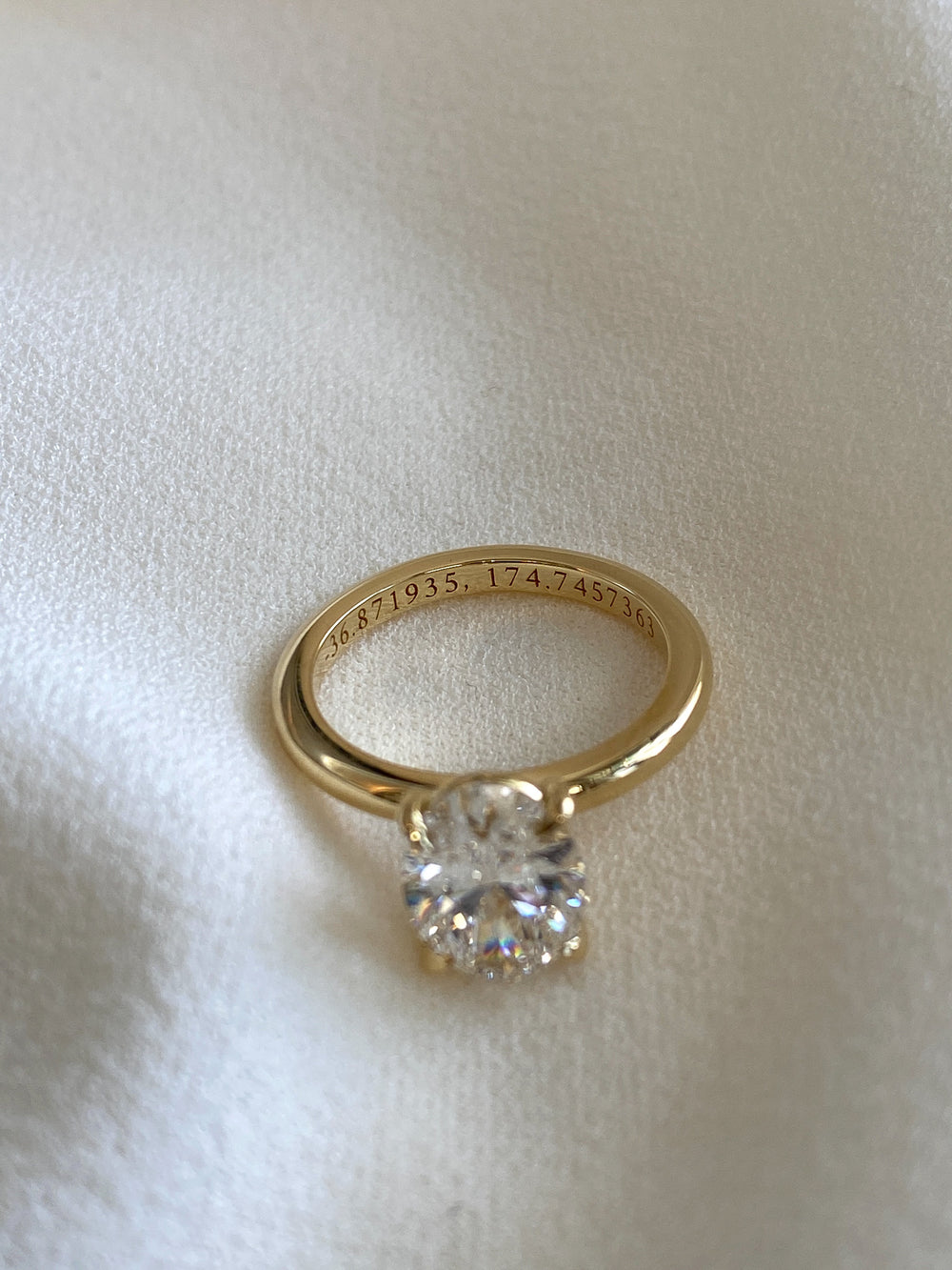Oval Ceremonial Solitaire Ring